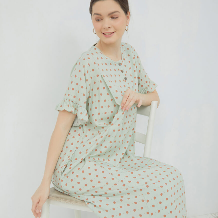 Revi Sage Green Motif Lemon - Image 5