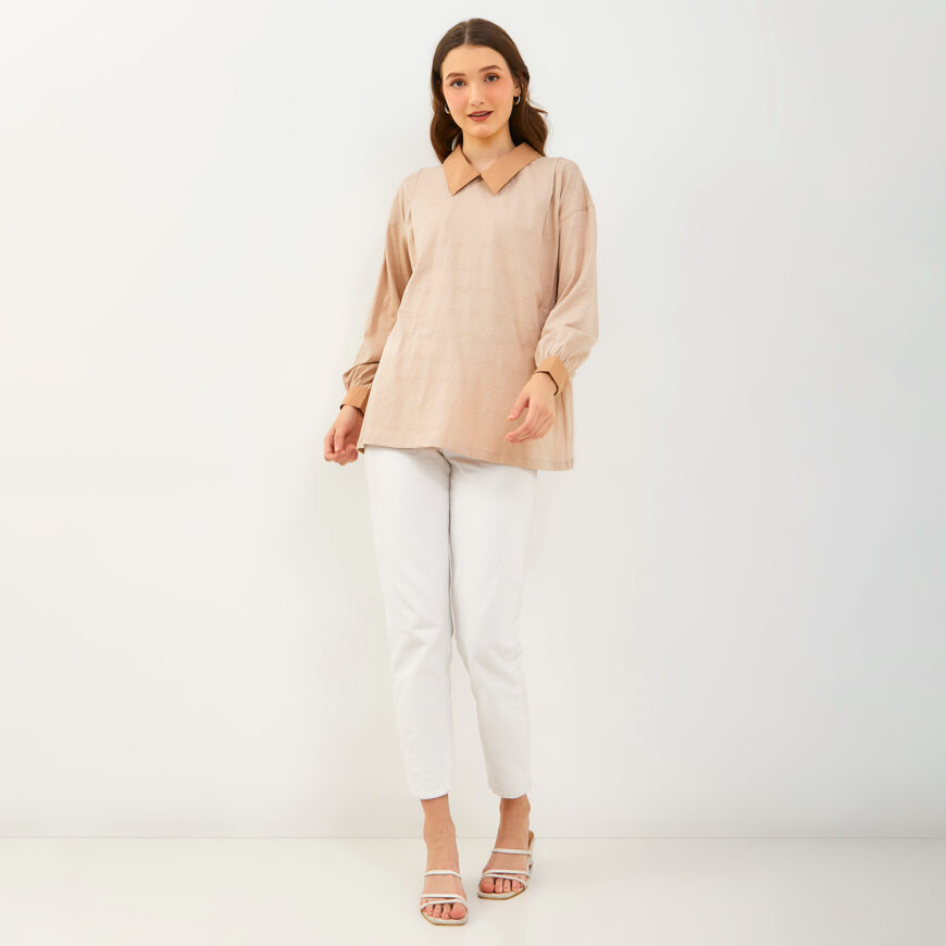 Nyonya Looks - Non Busui - Iswari Beige - Atasan Wanita - Image 3