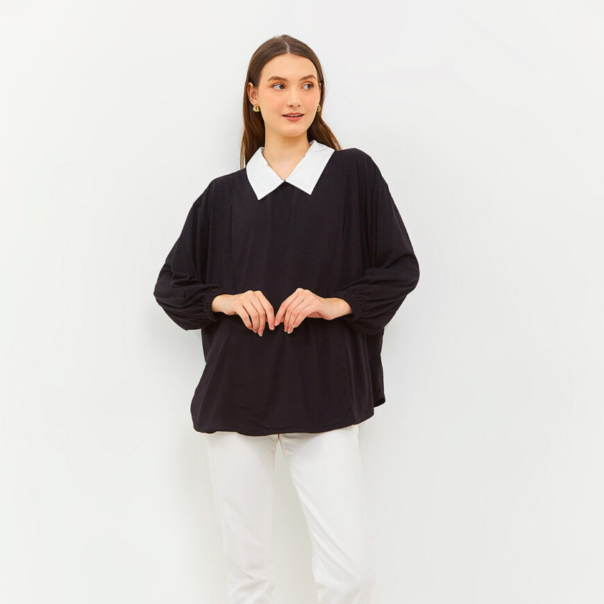 Nyonya Looks - Non Busui - Ivanka Black - Atasan Wanita