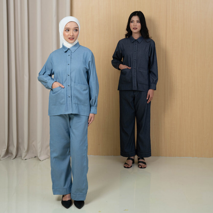 Nyonya Looks - Non Busui - Mova Washed Denim - Atasan Wanita - Image 3