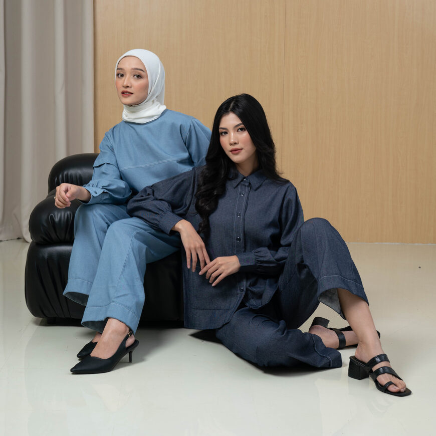 Nyonya Looks - Non Busui - Mova Washed Denim - Atasan Wanita - Image 2