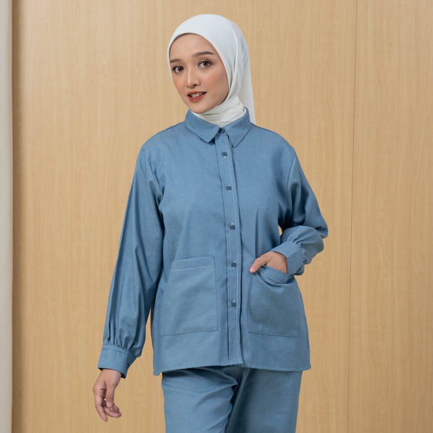 Nyonya Looks - Non Busui - Mova Washed Denim - Atasan Wanita