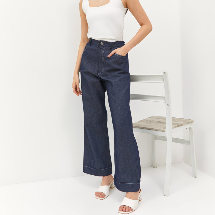 Nyonya Looks - Linea Dark Denim -  Celana - Bawahan Wanita - Image 2