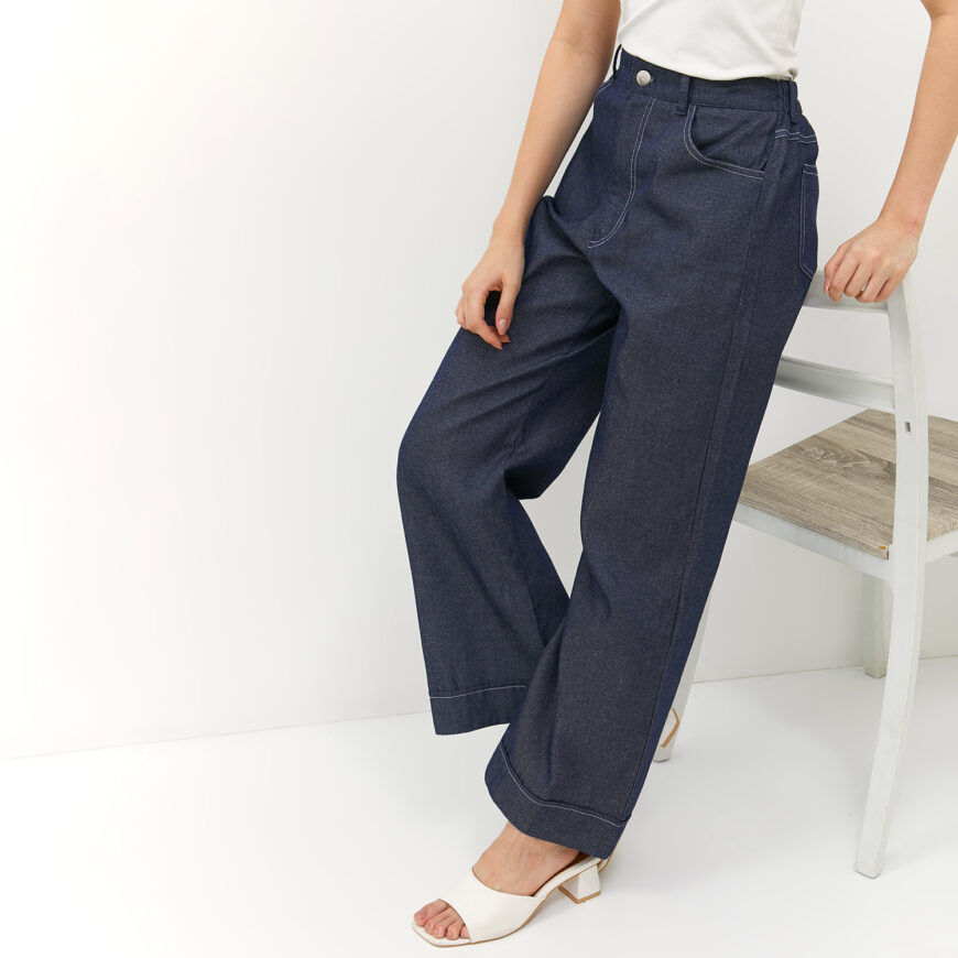 Nyonya Looks - Linea Dark Denim -  Celana - Bawahan Wanita - Image 4