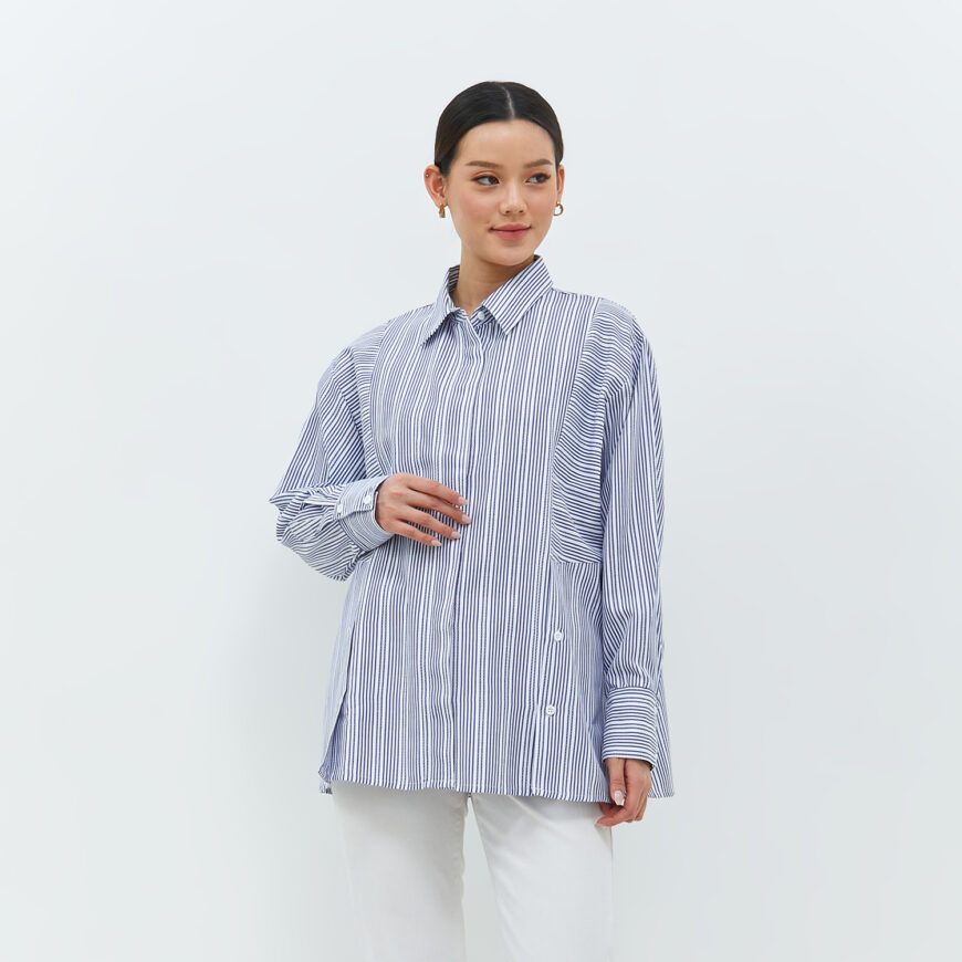 Nyonya Looks - Non Busui - Tavia Navy - Atasan Wanita