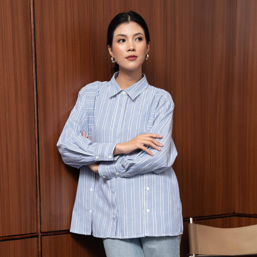 Nyonya Looks - Non Busui - Tavia Blue - Atasan Wanita
