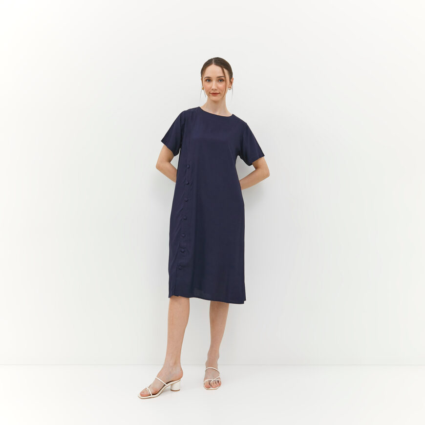 Nyonya Looks - Non Busui - Lunea Navy - Dress Wanita