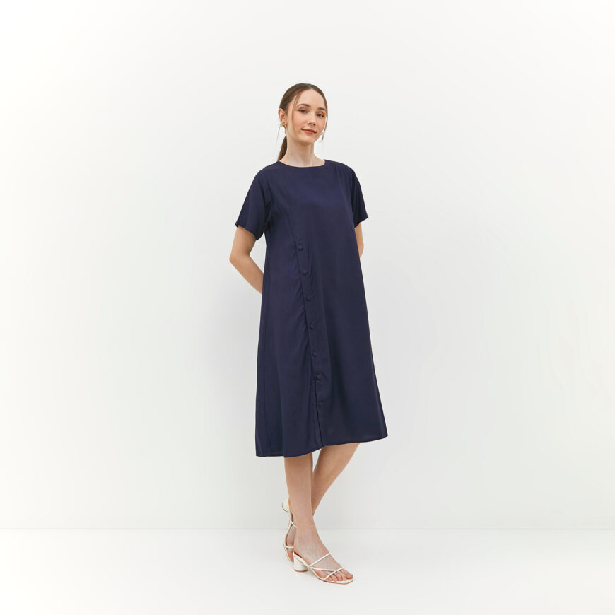 Nyonya Looks - Non Busui - Lunea Navy - Dress Wanita - Image 2