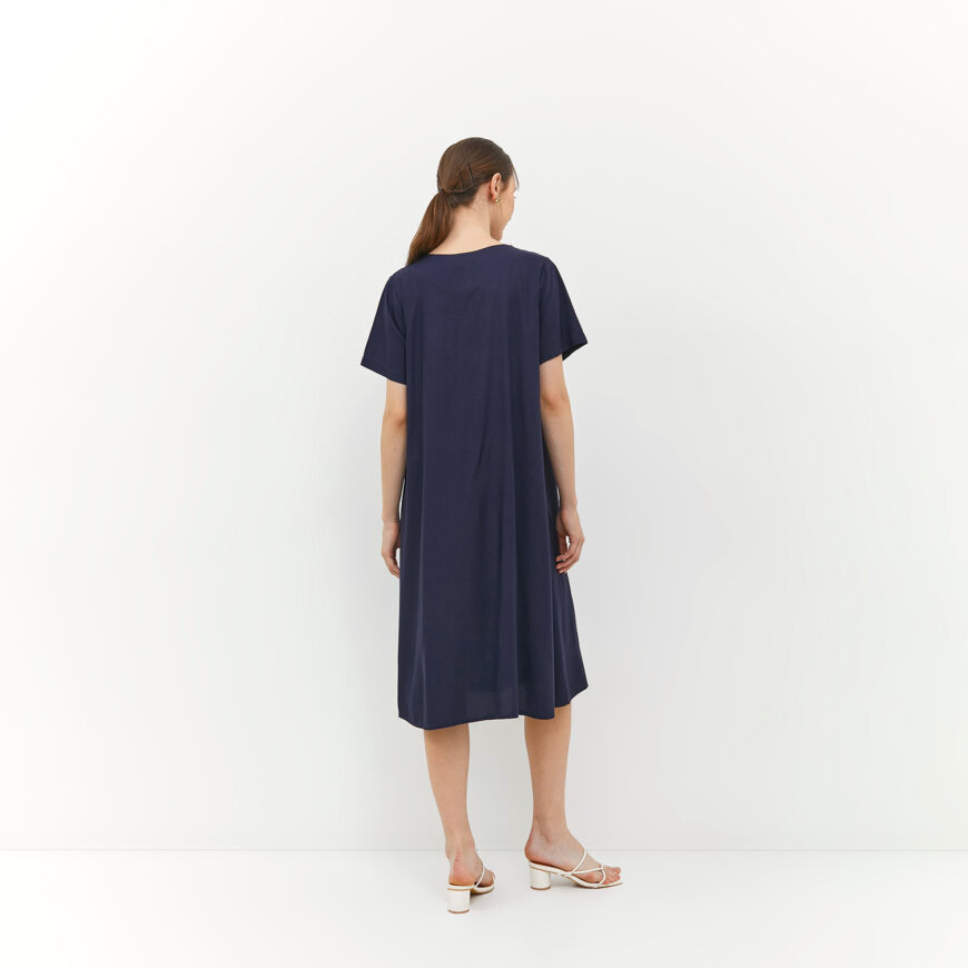 Nyonya Looks - Non Busui - Lunea Navy - Dress Wanita - Image 3