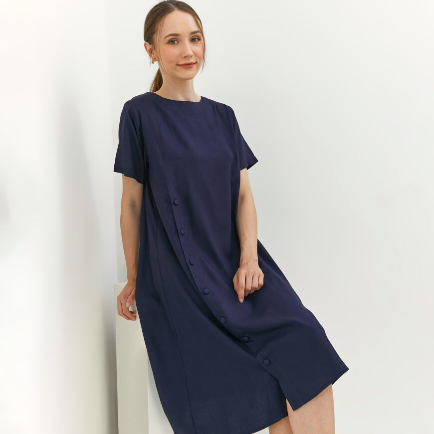 Nyonya Looks - Non Busui - Lunea Navy - Dress Wanita - Image 5