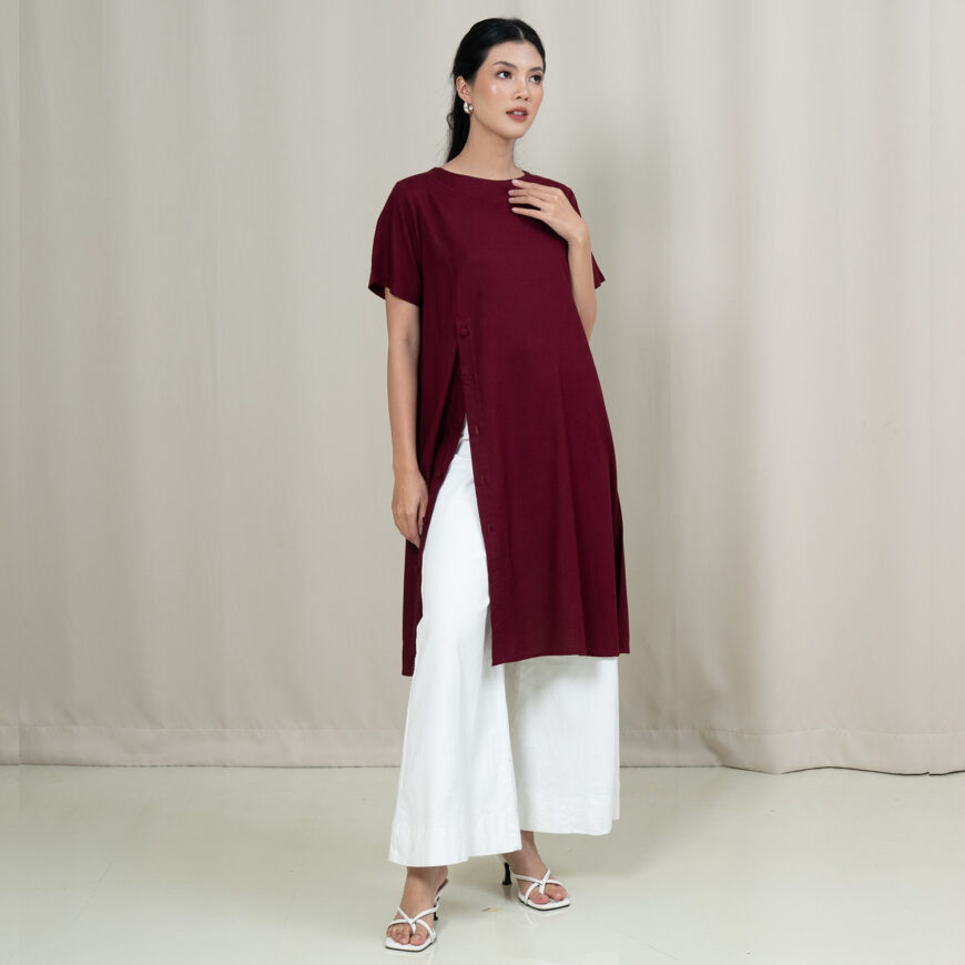 Nyonya Looks - Non Busui - Lunea Garnet - Dress Wanita - Image 3