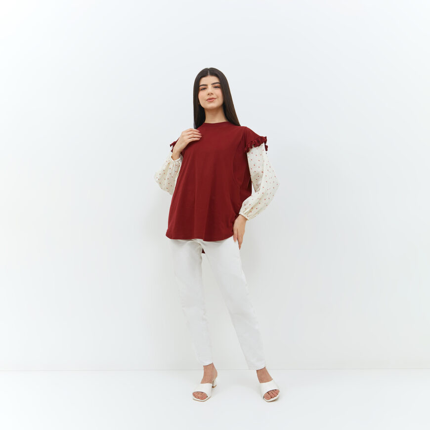 Hisana Flowers Burgundy