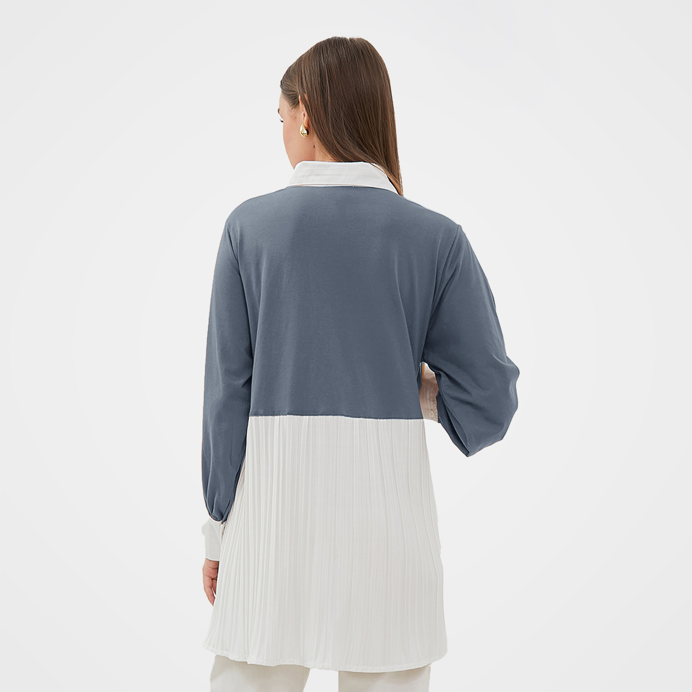 Hafsa Stone Grey - Baju Ibu Hamil Dan Menyusui - Image 3